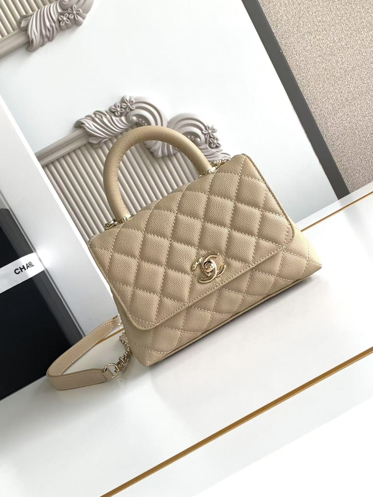 Chanel Coco Handle AS2215 Mini Top-Handle Handbag - Image 2