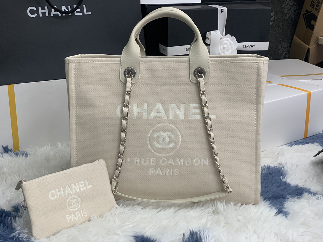 Chanel Denim Canvas Tote Bag - Image 2