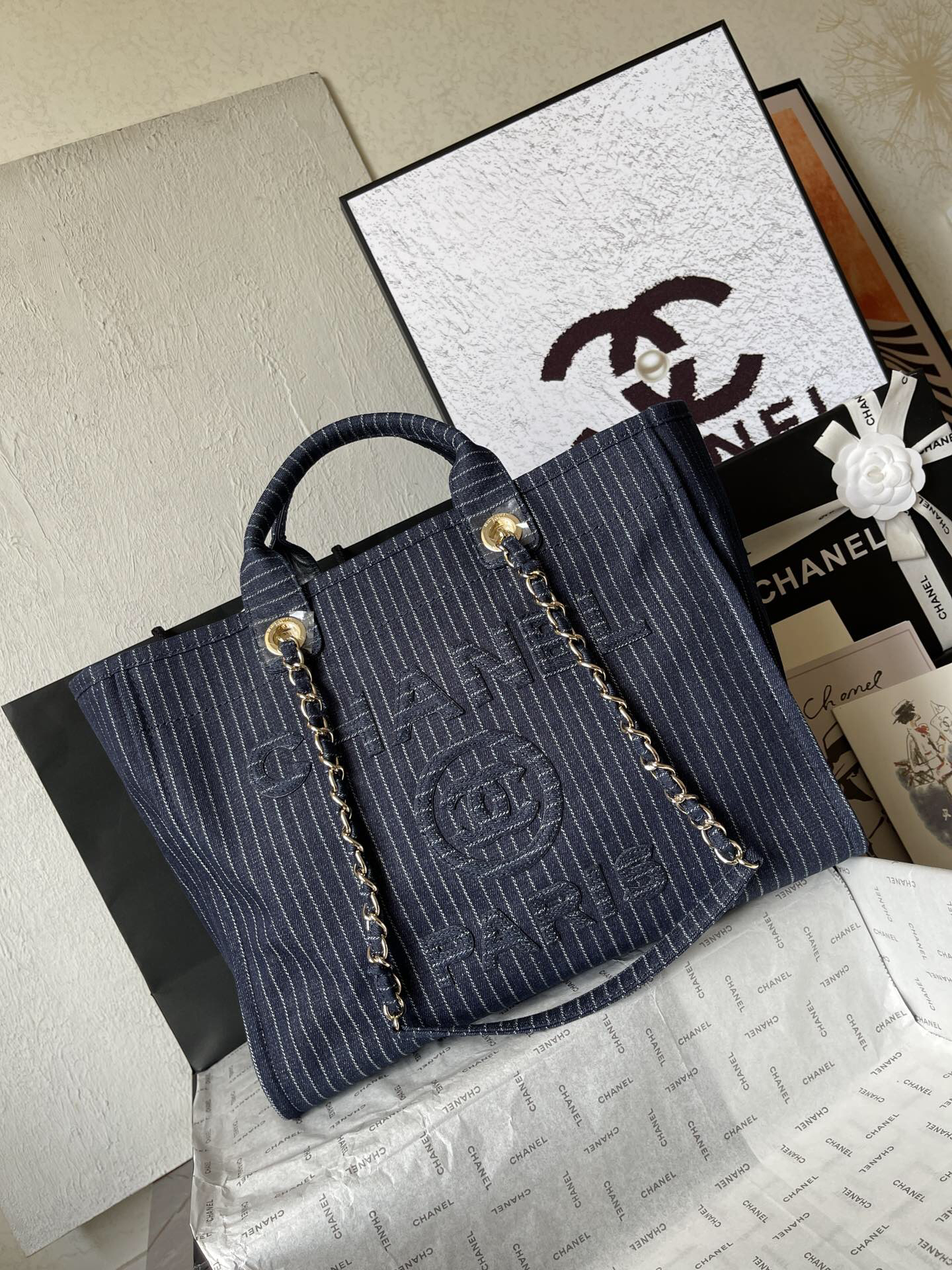 Chanel Travel Shopping Tote Bag - Image 2