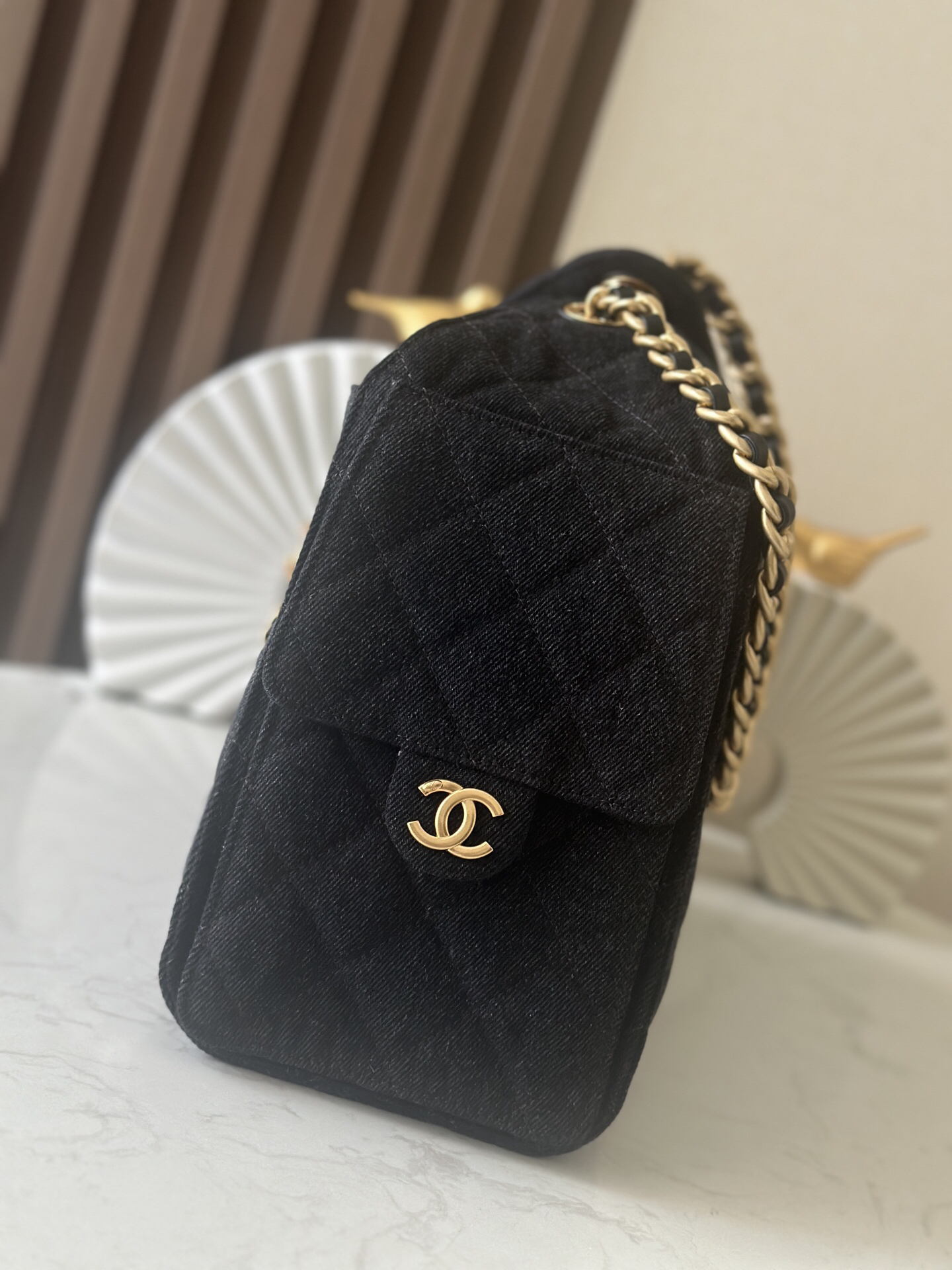 Chanel 25C Small Denim Hobo Bag - Image 2