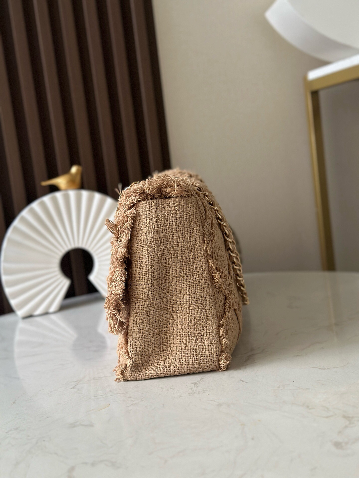Chanel Vintage Straw Woven Fringe Bag - Image 2