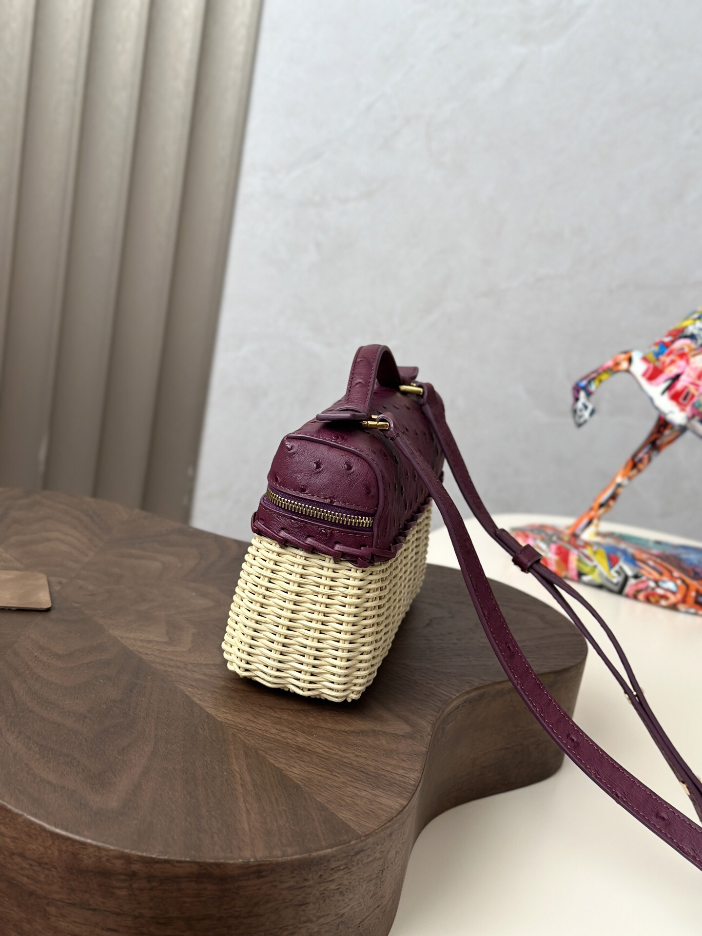 ExtraPocket Small Woven Bamboo Handbag - Image 2