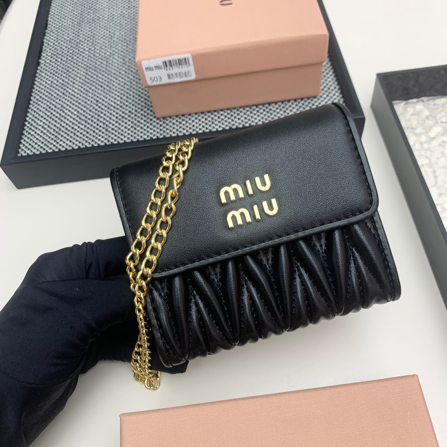 Miu Miu Leather Zip Coin Purse - Image 2