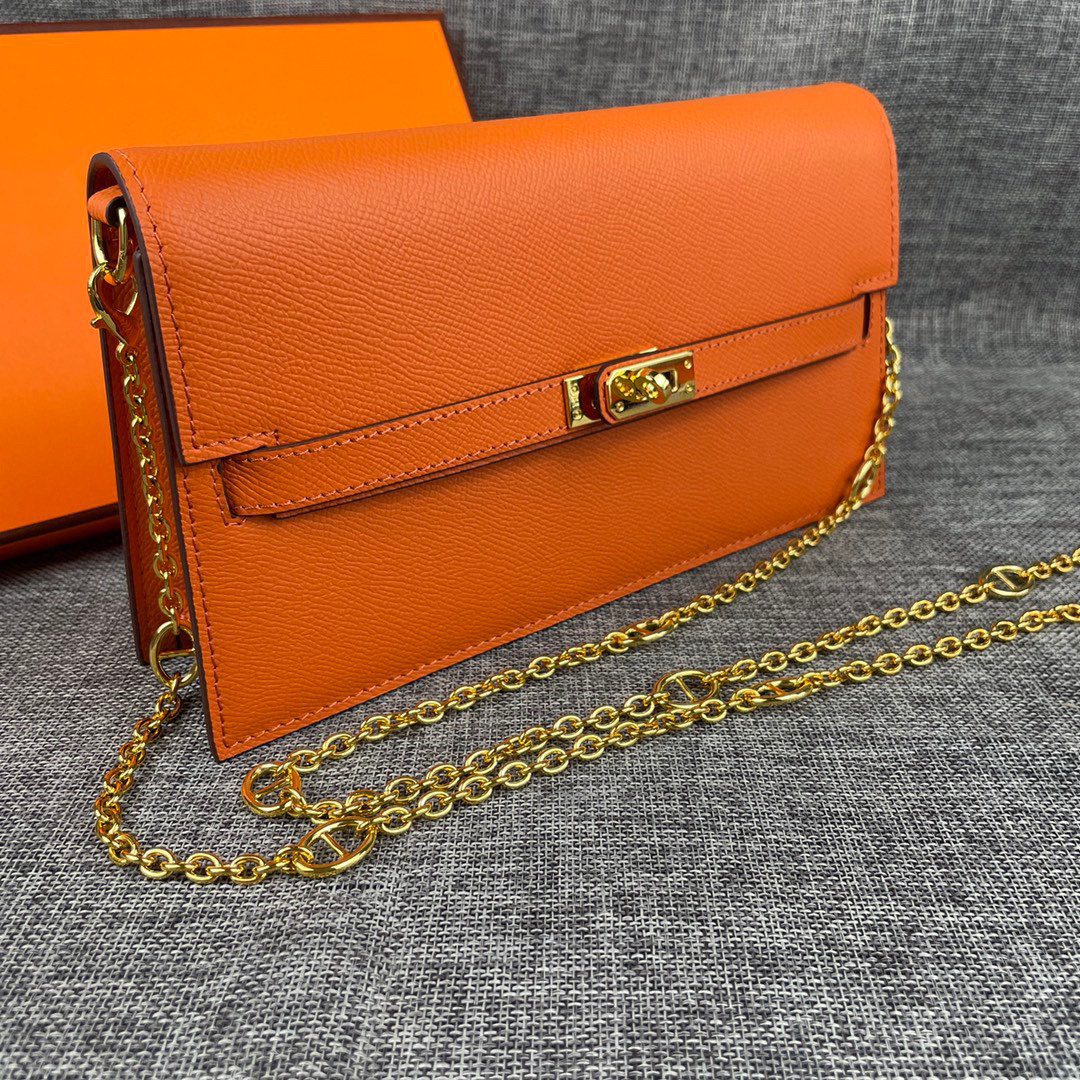 Hermès Kelly Palm-Grain Leather Crossbody Bag - Image 2