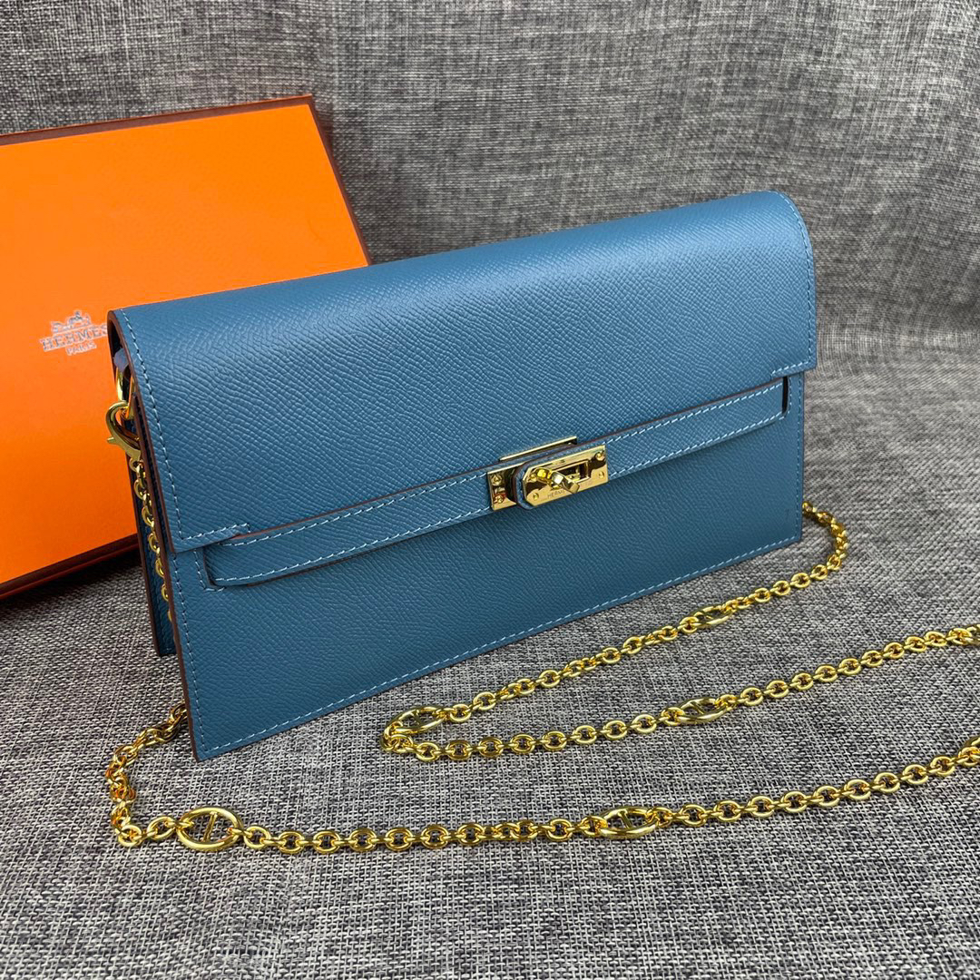 Hermès Kelly-Style Palm-Grain Leather Shoulder Crossbody Bag - Image 2
