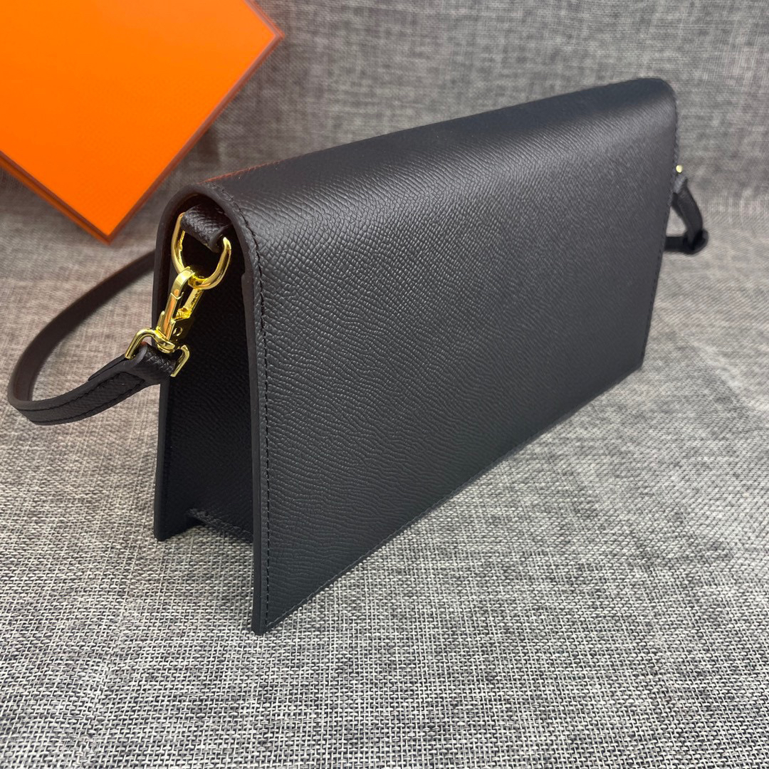 Hermès Kelly-Style Palm-Grain Leather Shoulder Crossbody Bag - Image 2