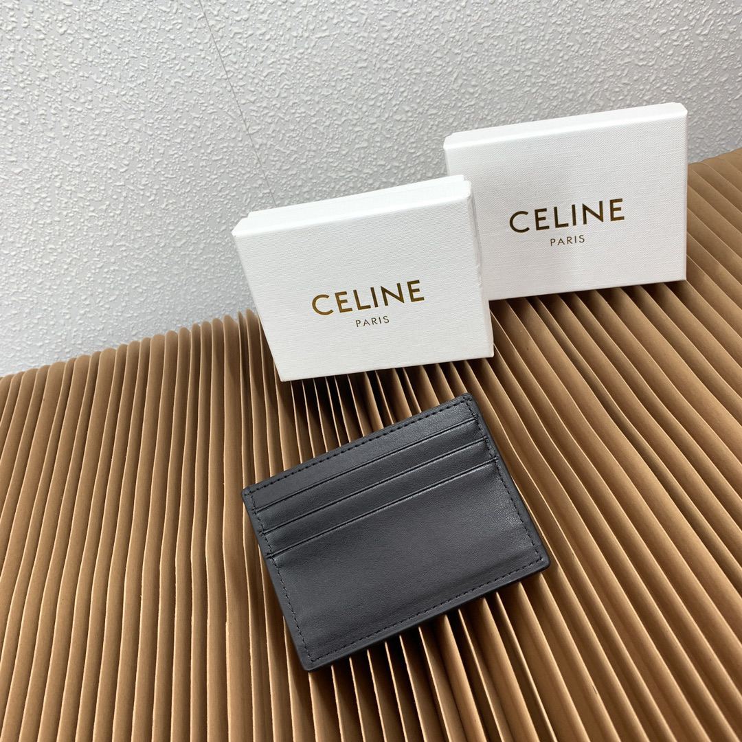 Celine Triomphe Embossed Leather Card Holder - Image 2