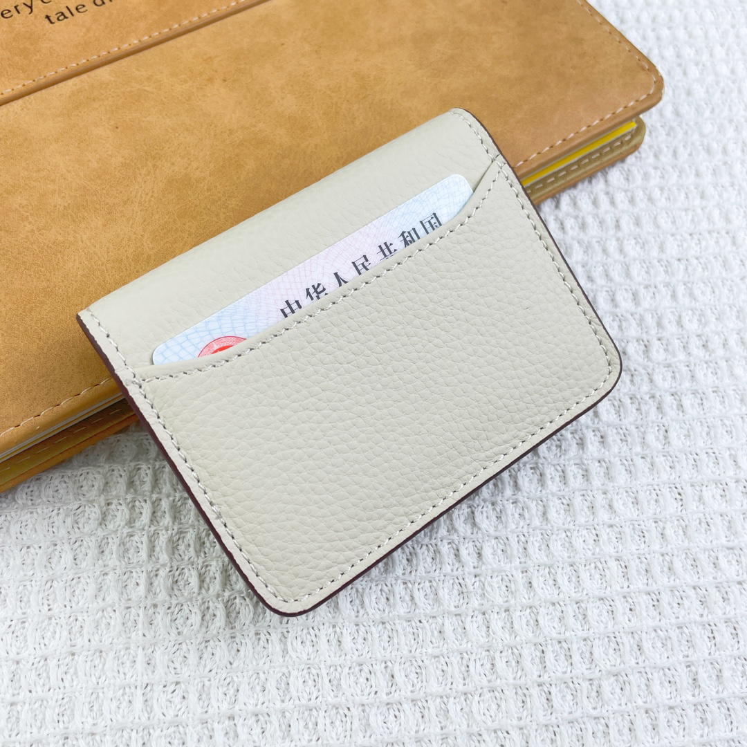 Hermes Togo Leather Wallet with Silver Hardware - Image 2