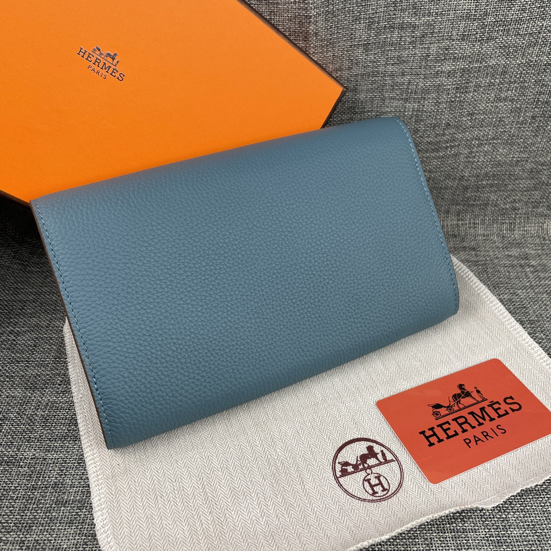 Hermes Kelly Leather Clutch Bag - Image 2