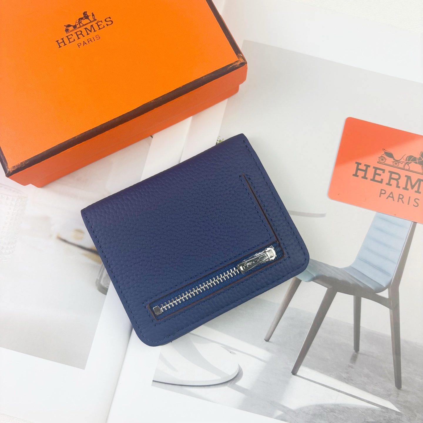 Hermès Silk'in Togo Leather Wallet - Image 2