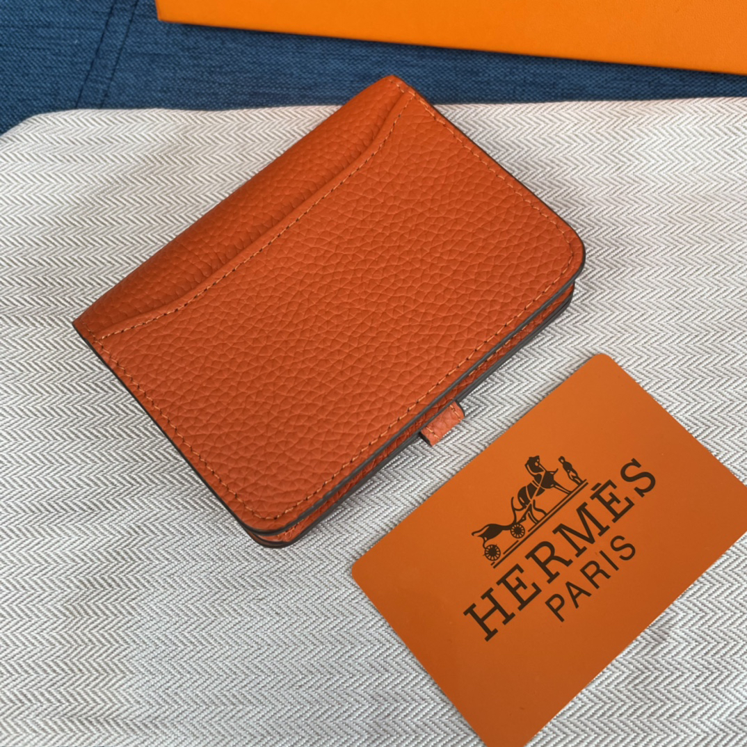 Hermès Togo Leather Card Holder - Image 2