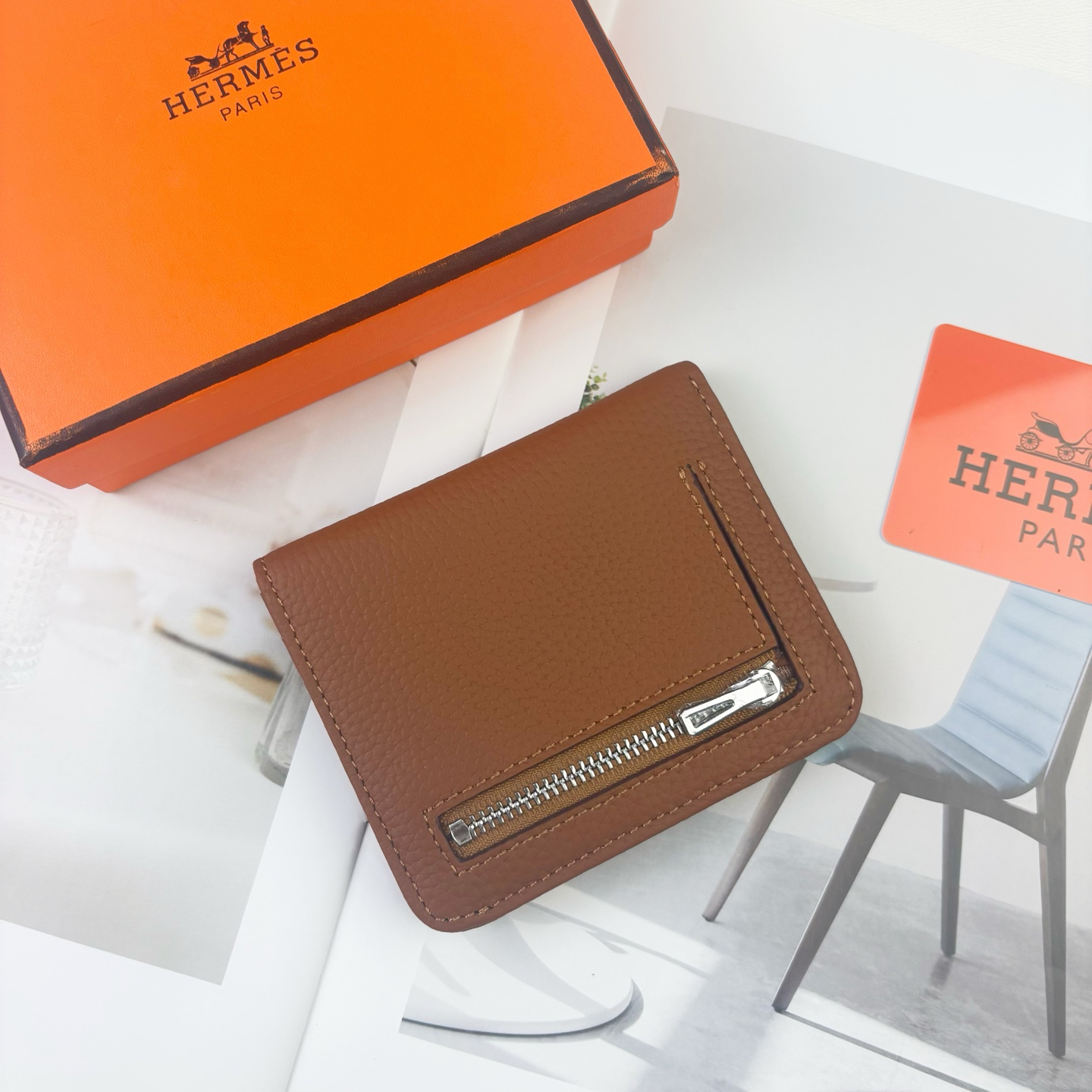 Hermès Silk'in Togo Leather Women's Wallet - Image 2