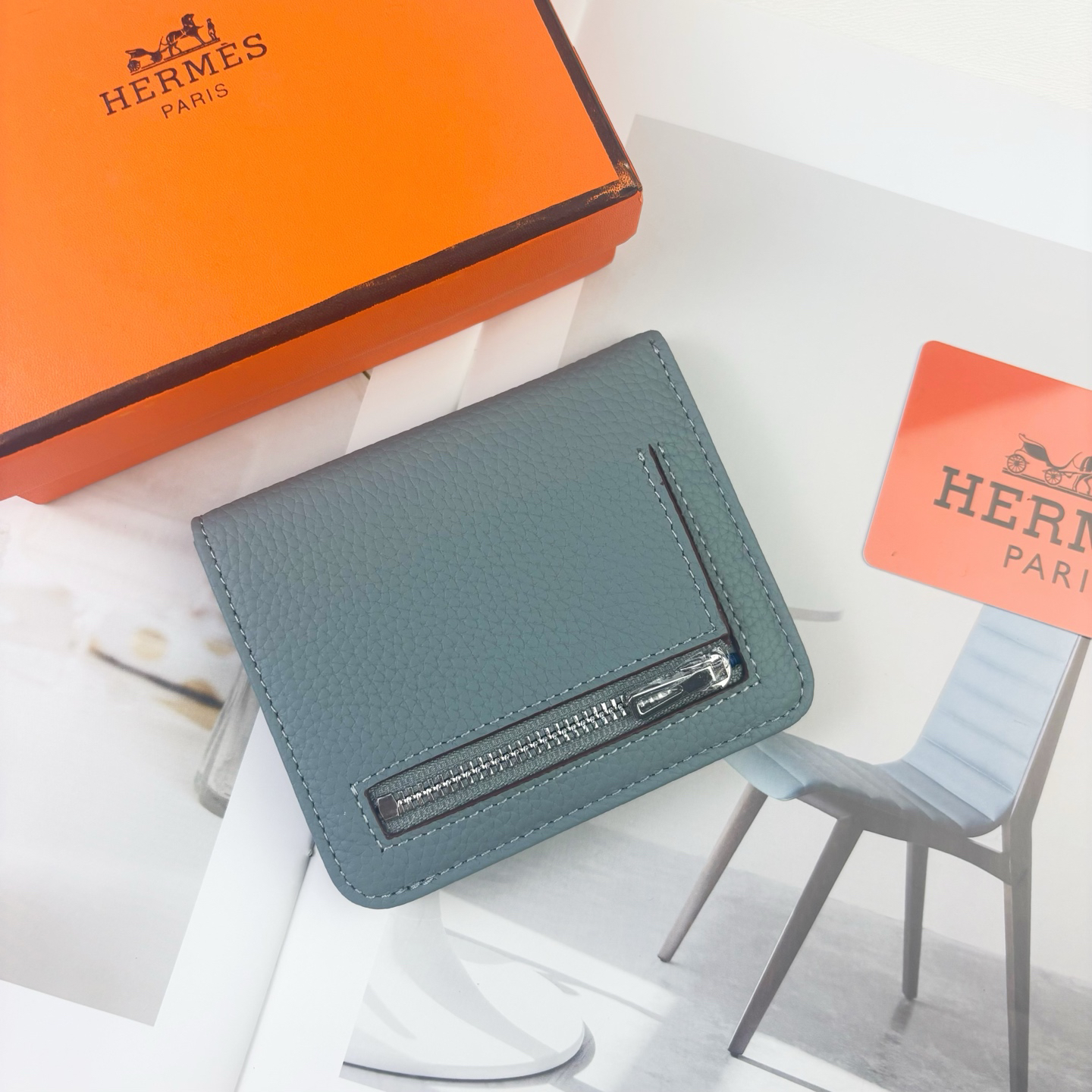 Hermès Silk'in Togo Calfskin Wallet, Women's Model 6516 - Image 2