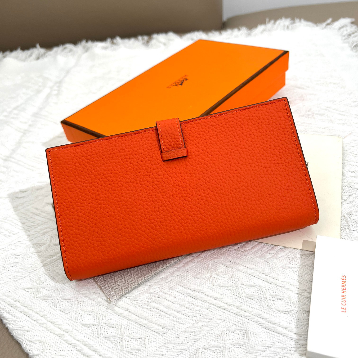 Hermes Women's Togo Leather Vertical Zip Wallet - Image 2