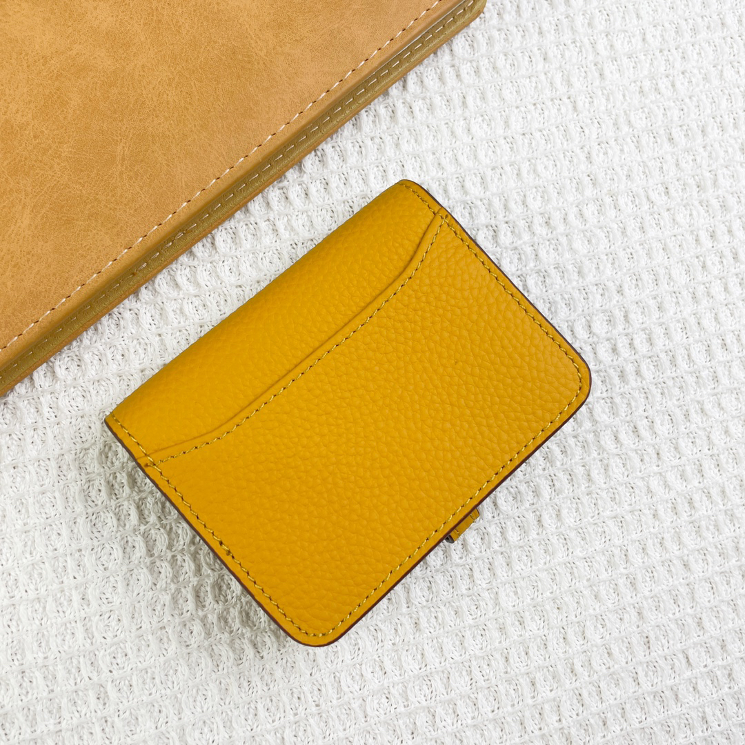 Hermes Togo Leather Wallet with Silver Hardware - Image 2