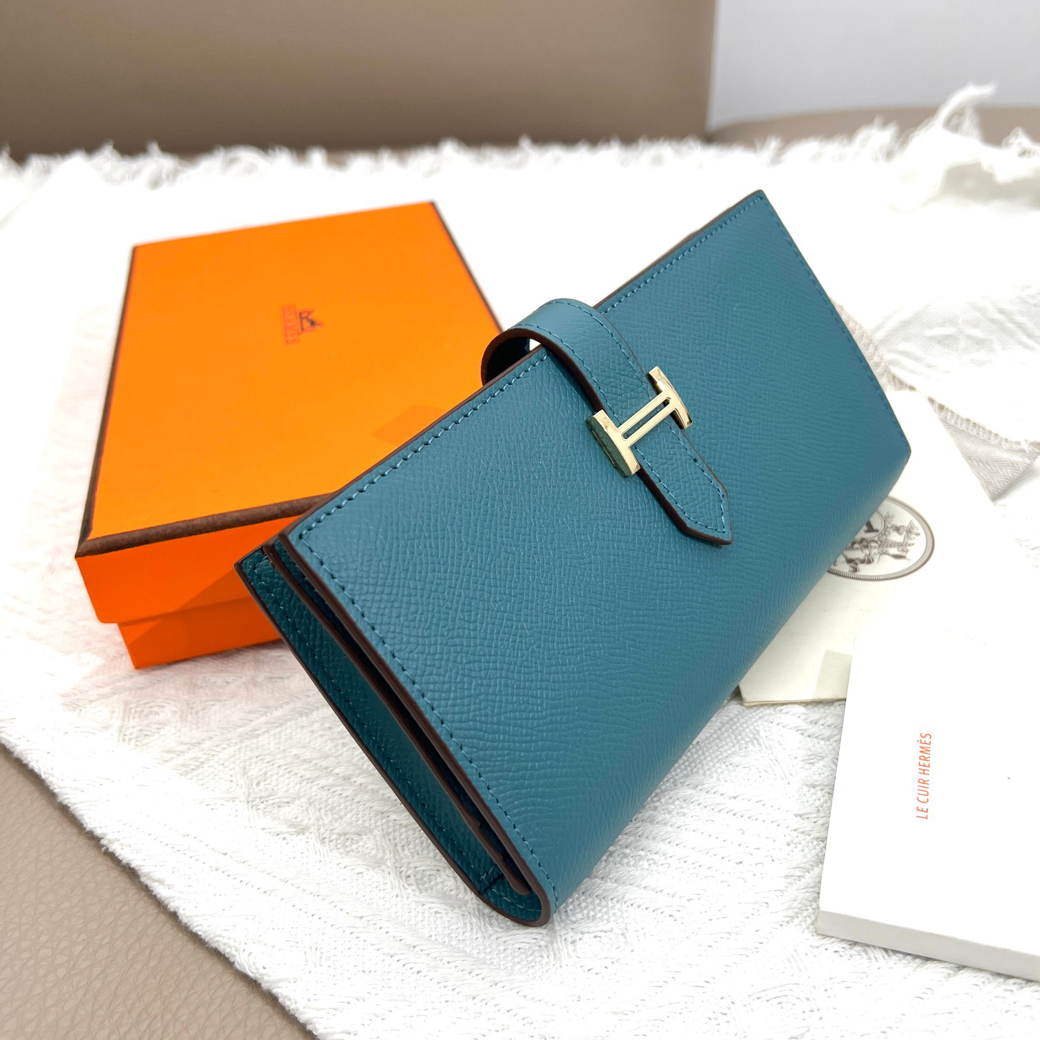 Hermes Leather Zip Wallet - Image 2