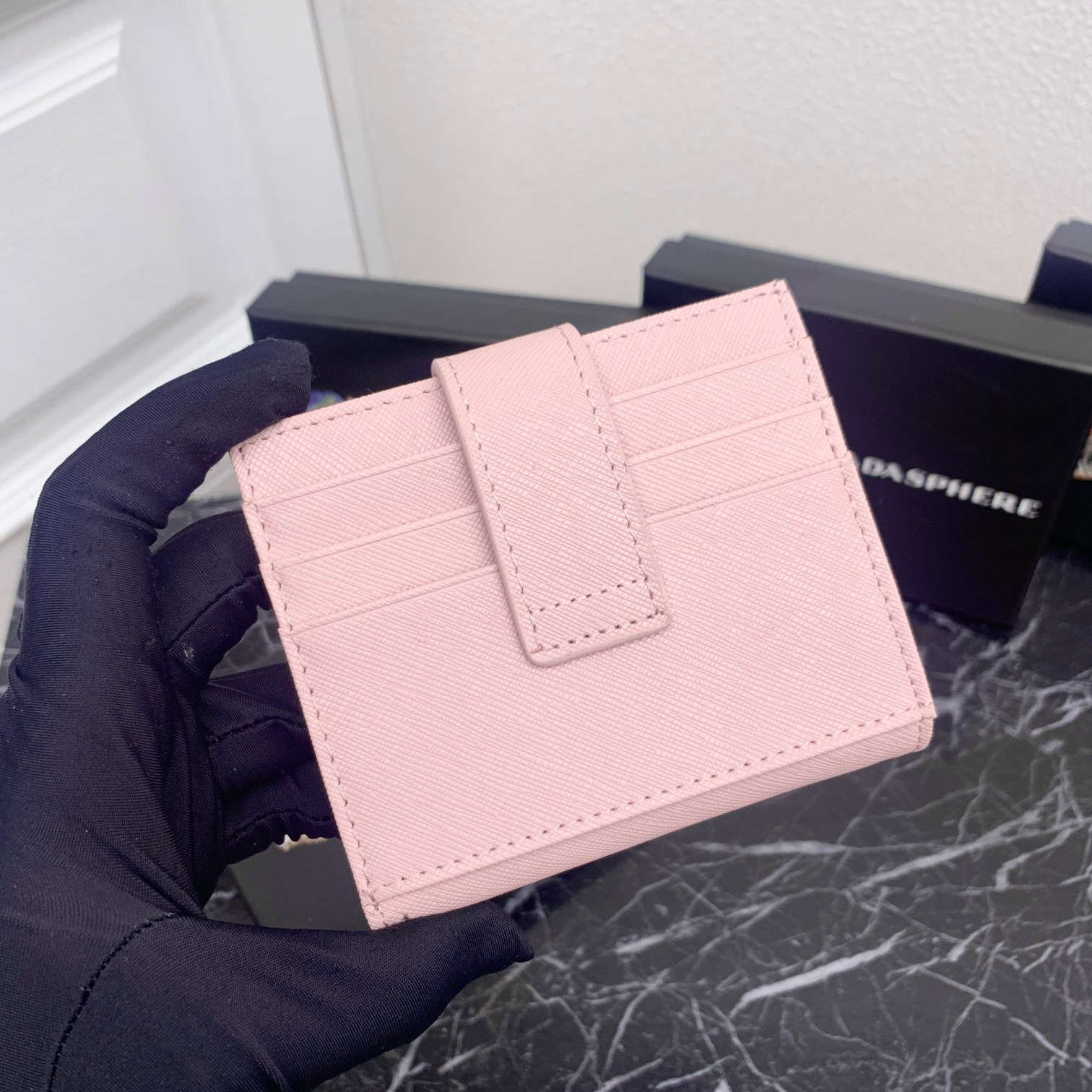 Prada Leather Compact Wallet LM215 - Image 2