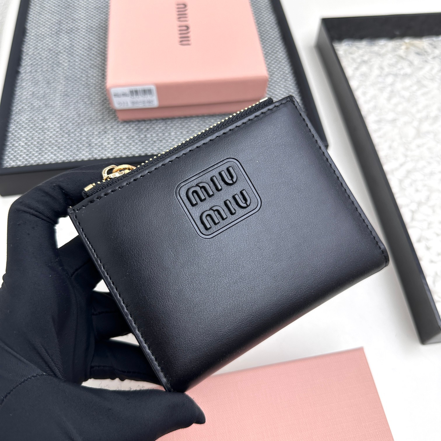 Miu Miu Lambskin Bifold Wallet - Image 2