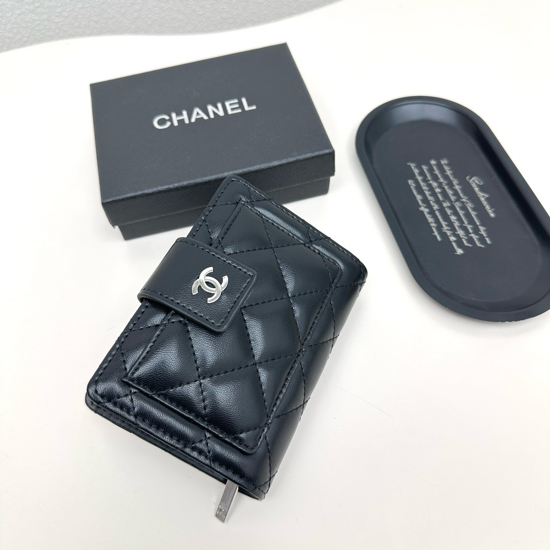 Chanel 8354 Multifunction Wallet - Black and Pink - Image 2