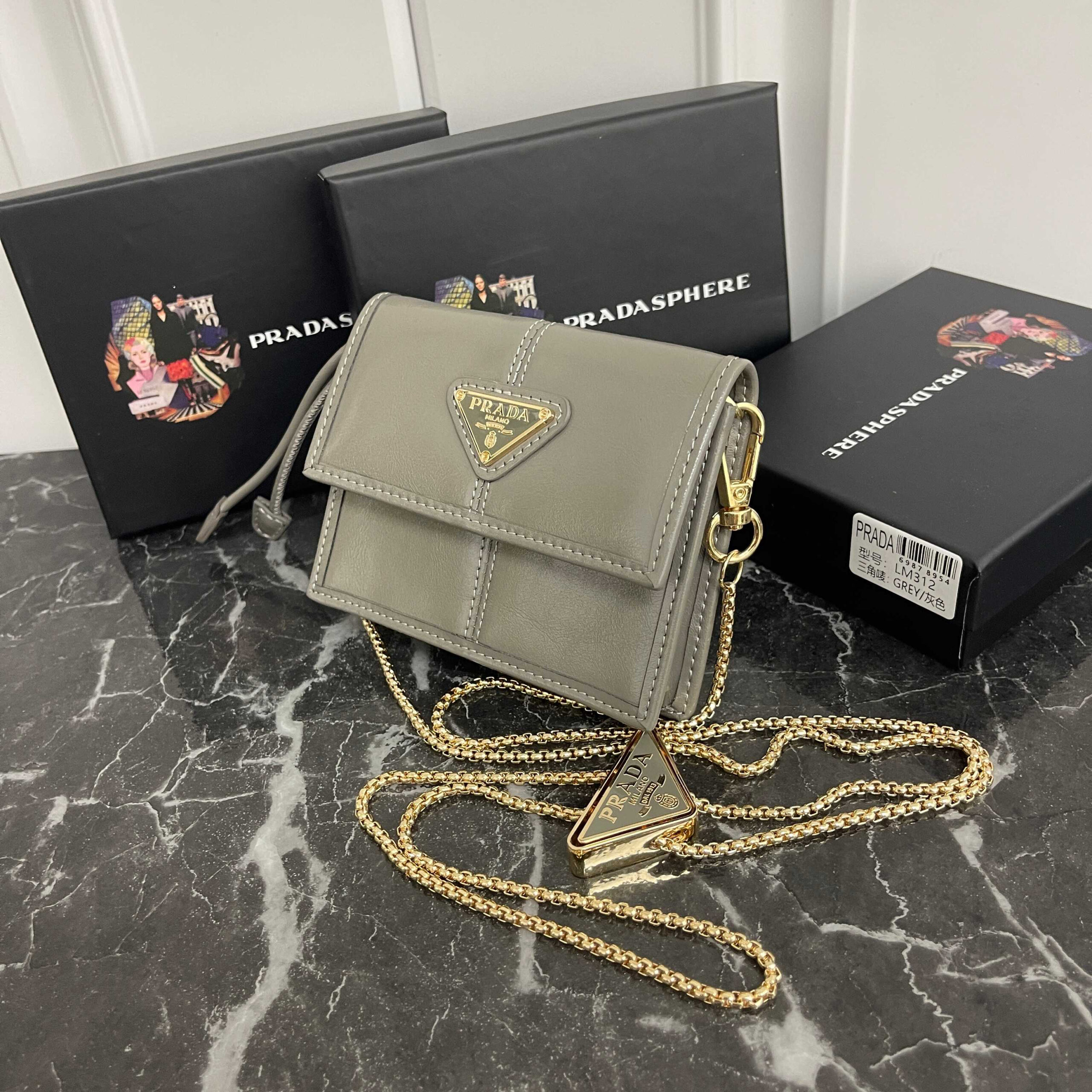 Prada Saffiano Leather Card Holder with Triangle Logo - Image 2