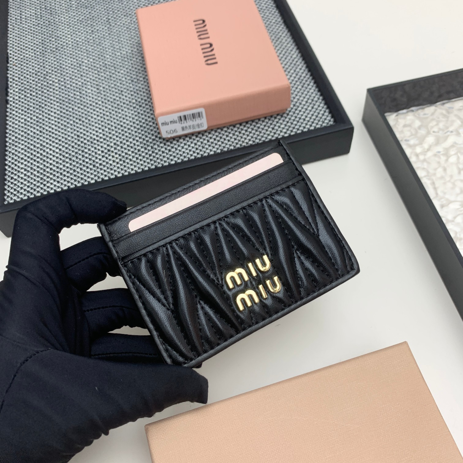Miu Miu Lambskin Wallet Card Holder - Image 2