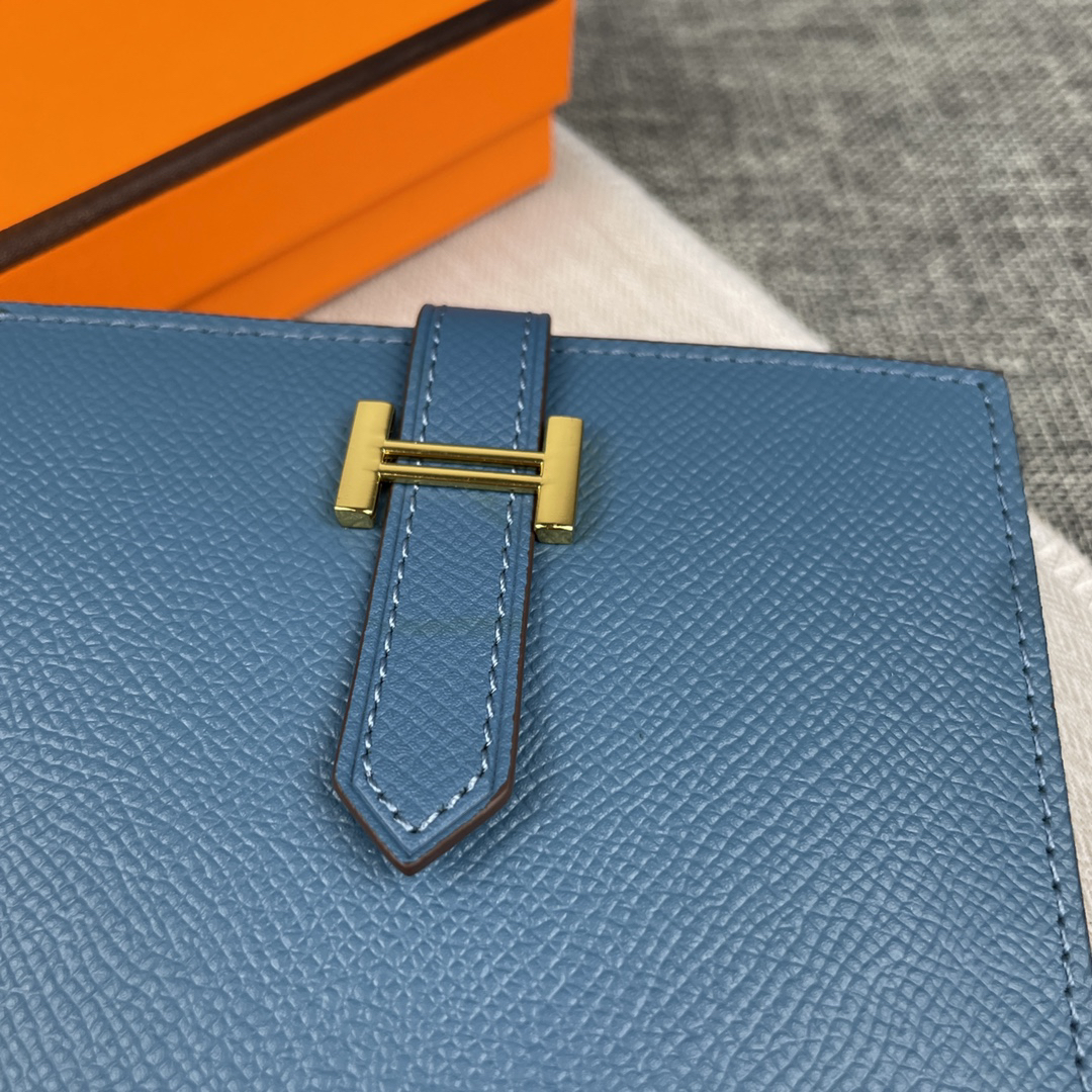 Hermes Palm-Print Leather Vertical Wallet, Model 5120 - Image 2