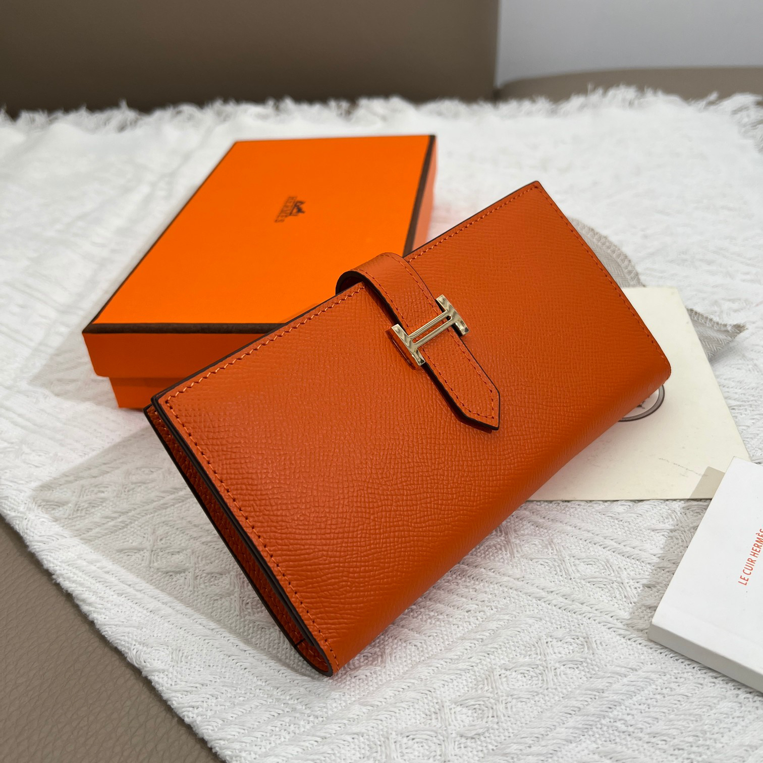 Hermes Women's Togo Leather Long Wallet - Image 2