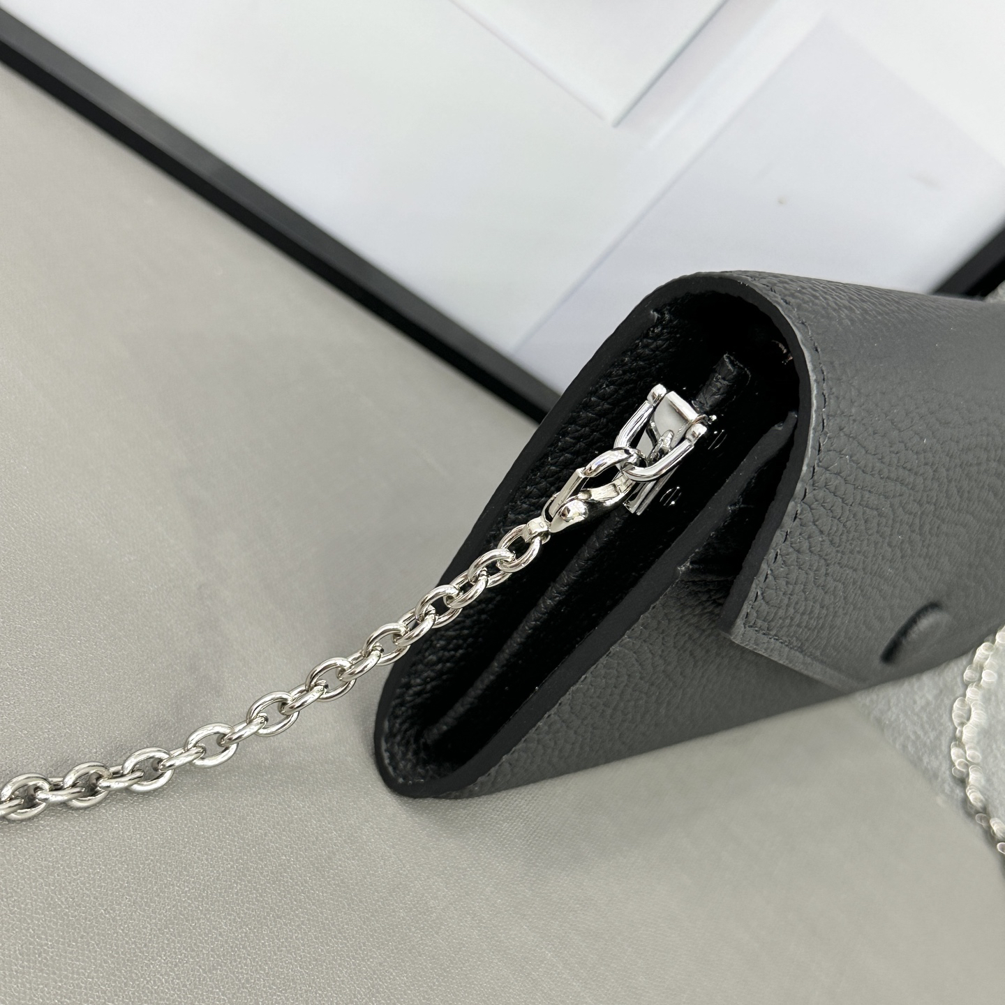 Hermes R.M.S Evercolor Togo Leather Chain Crossbody Wallet Bag - Image 2