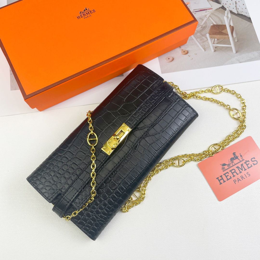 Hermès Kelly Bag, Crocodile-Pattern Cowhide - Image 2