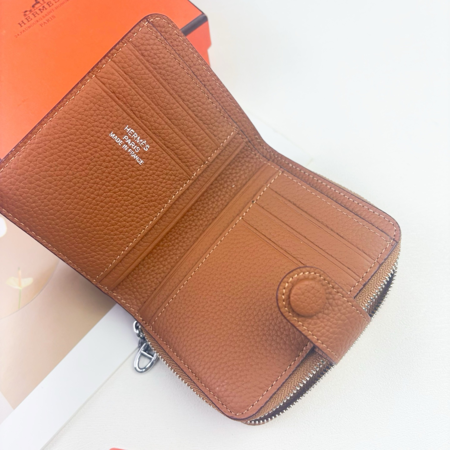 Hermes Silk'in Togo Leather Women's Wallet - Image 2