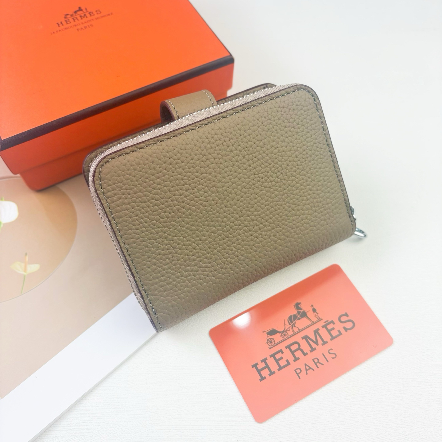 Hermes Silk'in Togo Leather Women's Wallet - Image 2