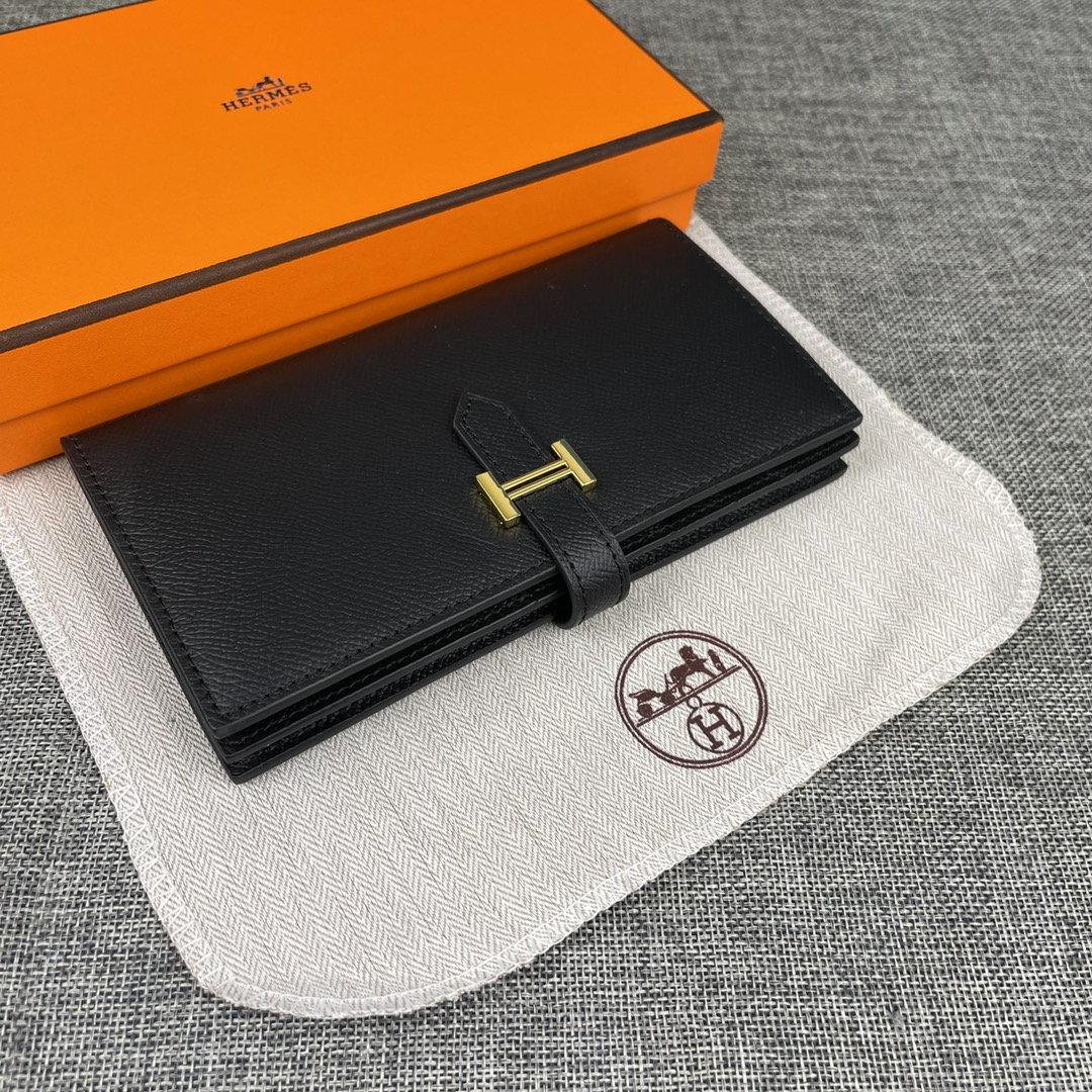 Hermes Women's Epsom Leather Vertical Zip Pocket Wallet - Image 2