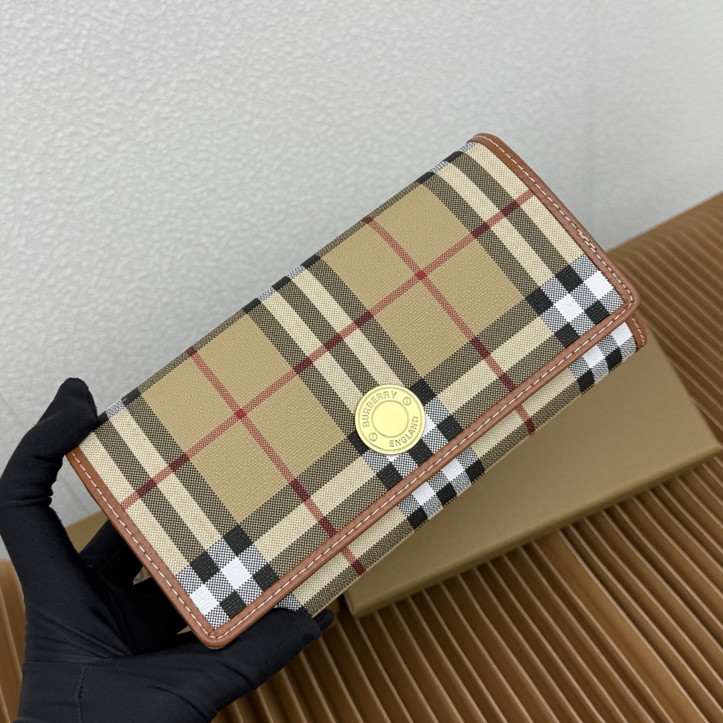 Burberry Check Long Wallet - Image 2