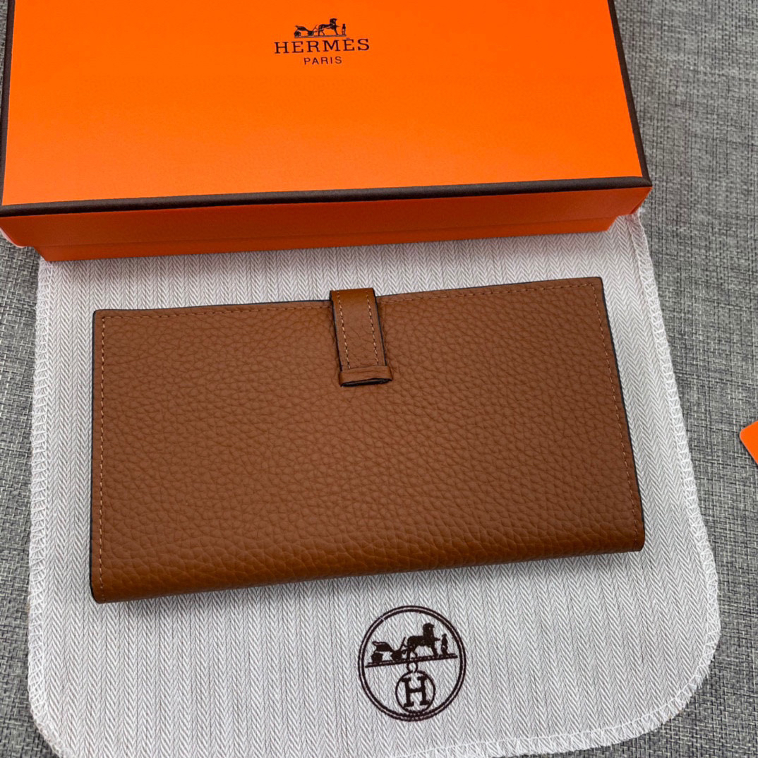 Hermes Togo Leather Zip Wallet - Image 2