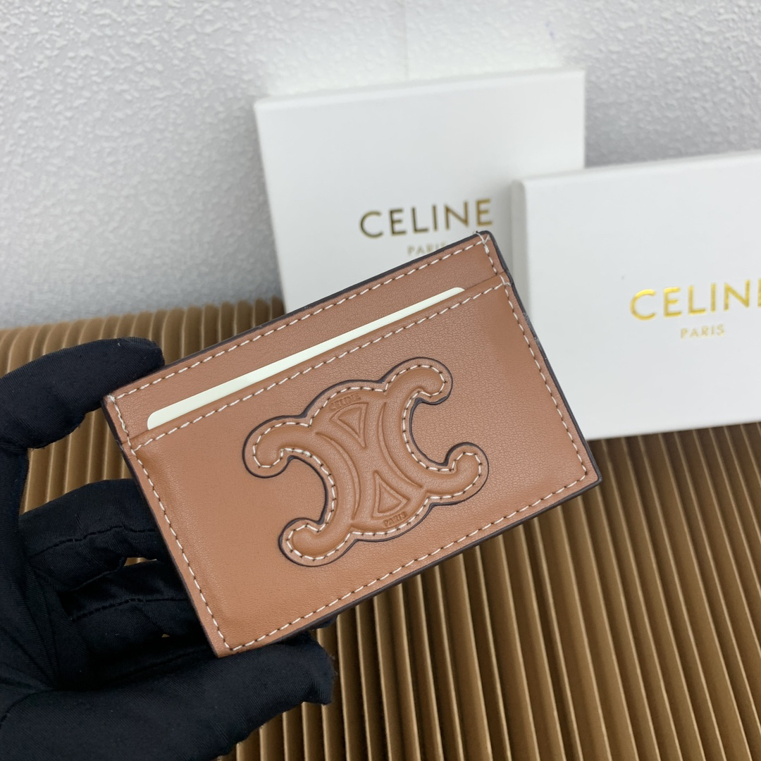 Triomphe Leather Card Holder - Image 2