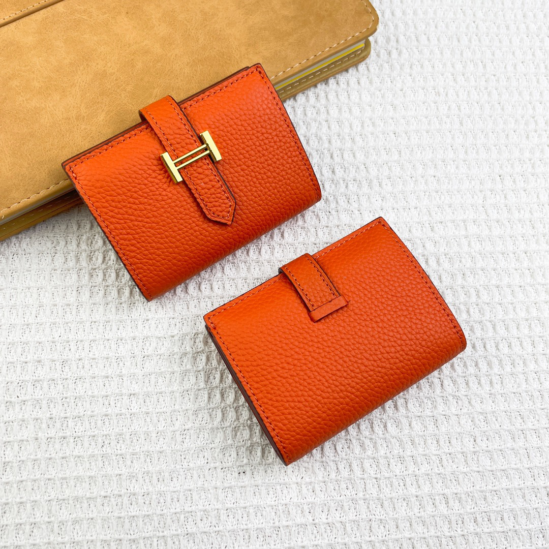 Hermes Litchi-Grain Leather Business Card Holder - Image 2