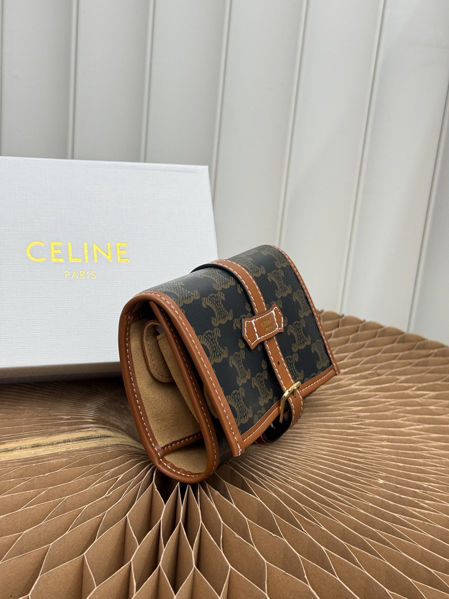 CELINE Textile and Cow Leather Jewelry Pouch - Image 2
