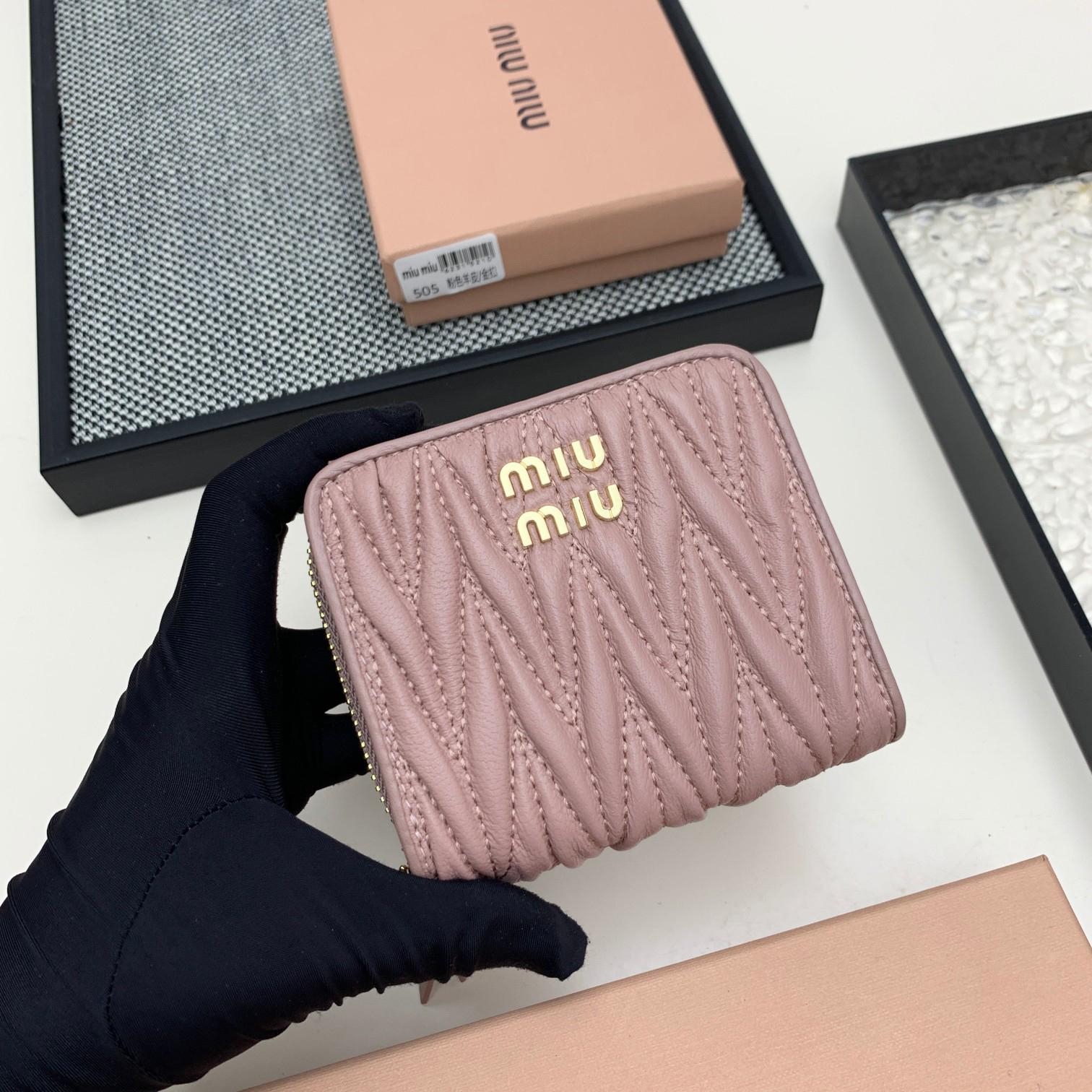 Miu Miu Lambskin Zip Coin Purse - Image 2