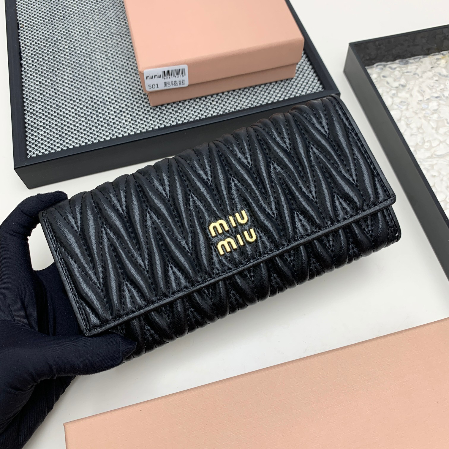 Miu Miu Lambskin Zip Coin Purse - Image 2