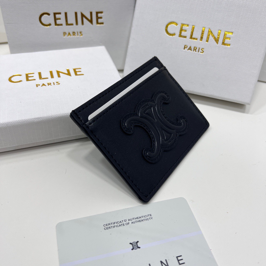 Celine Slim Leather Card Holder - Image 2
