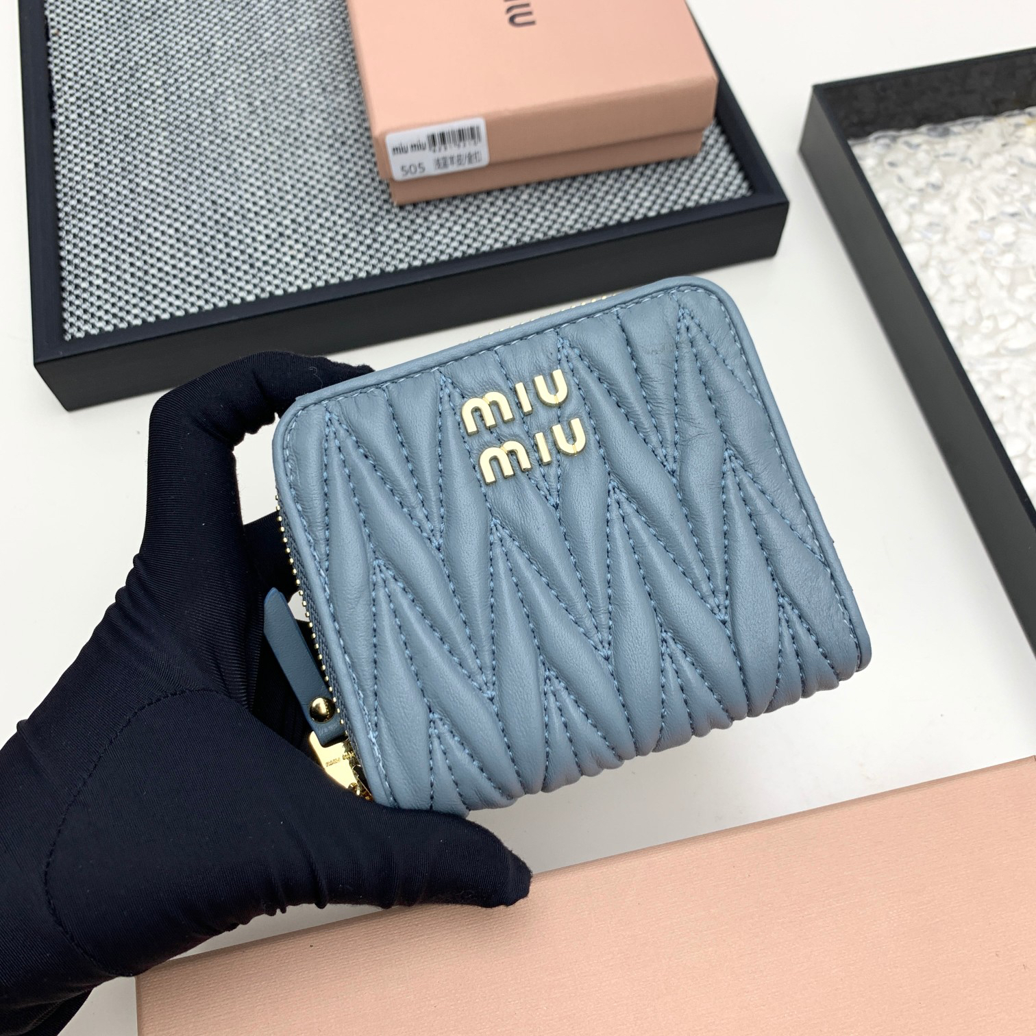 Miu Miu Lambskin Zipper Coin Purse - Image 2