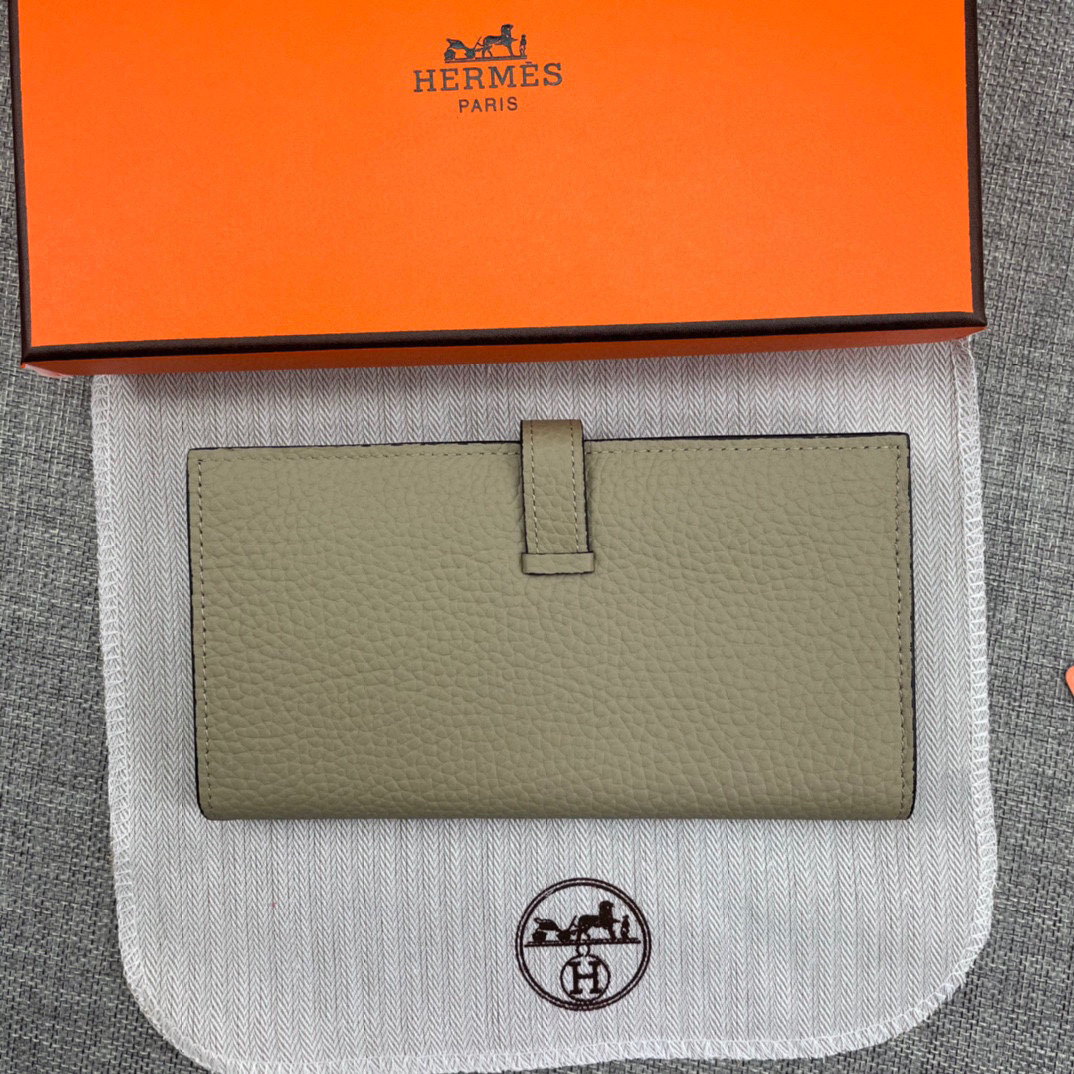 Hermes Women's Togo Calfskin Vertical Zip Wallet - Image 2