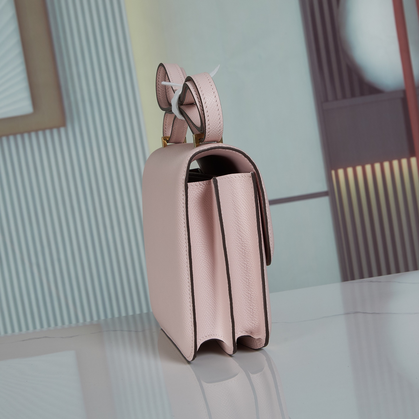 Hermes Constance 3Q Cherry Blossom Pink Epsom Leather Crossbody Bag - Image 2