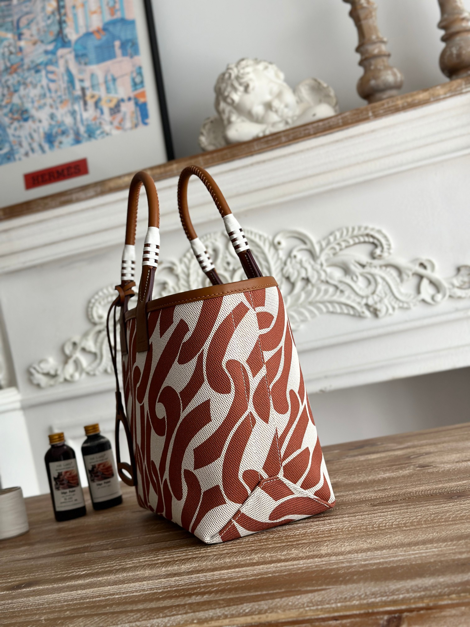 H-Hermès Steeple Canvas Tote Bag - Image 2