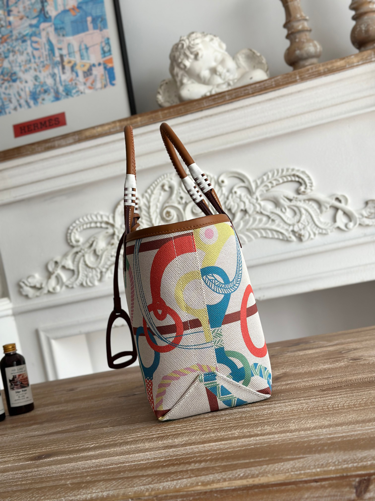 Hermès Steeple Canvas Tote Bag - Image 2