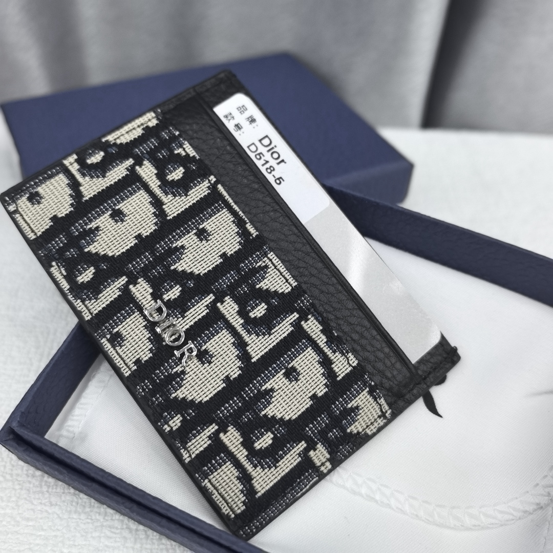 Dior Card Holder Model 518-5 - Black - Image 2
