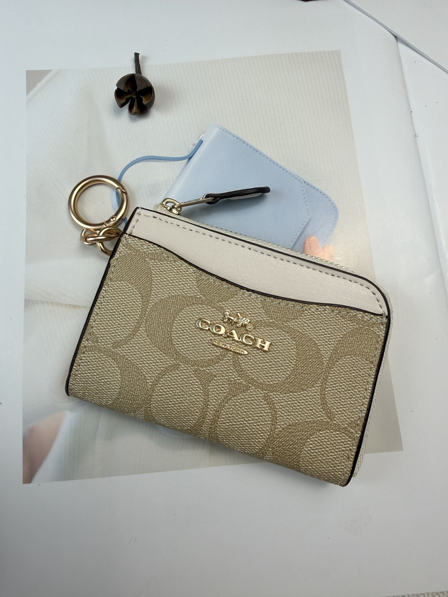 COACH C8275 Signature Leather Coin Purse - Image 2
