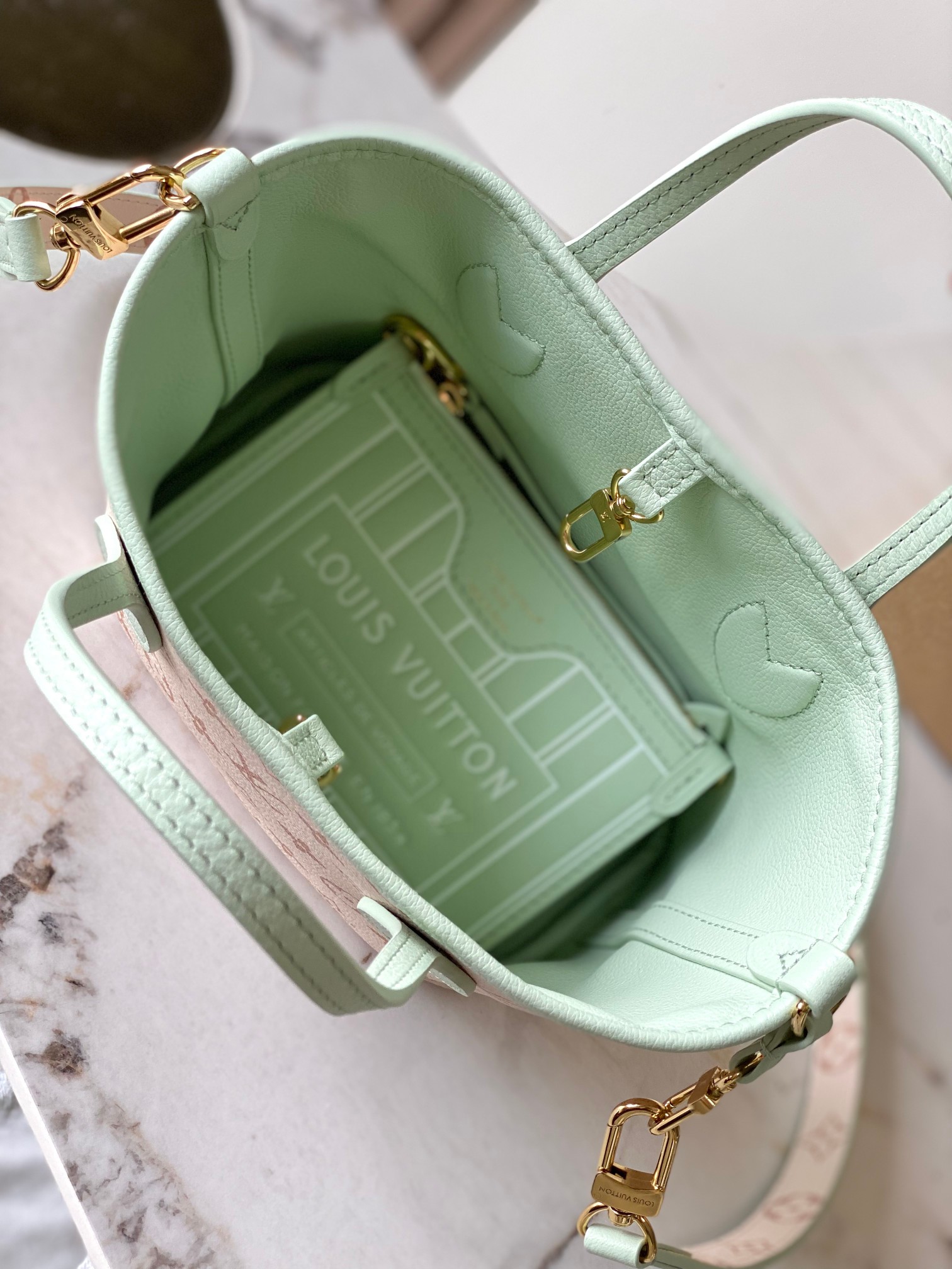Louis Vuitton Neverfull Bandouliere Inside Out BB Tote Bag - Image 11