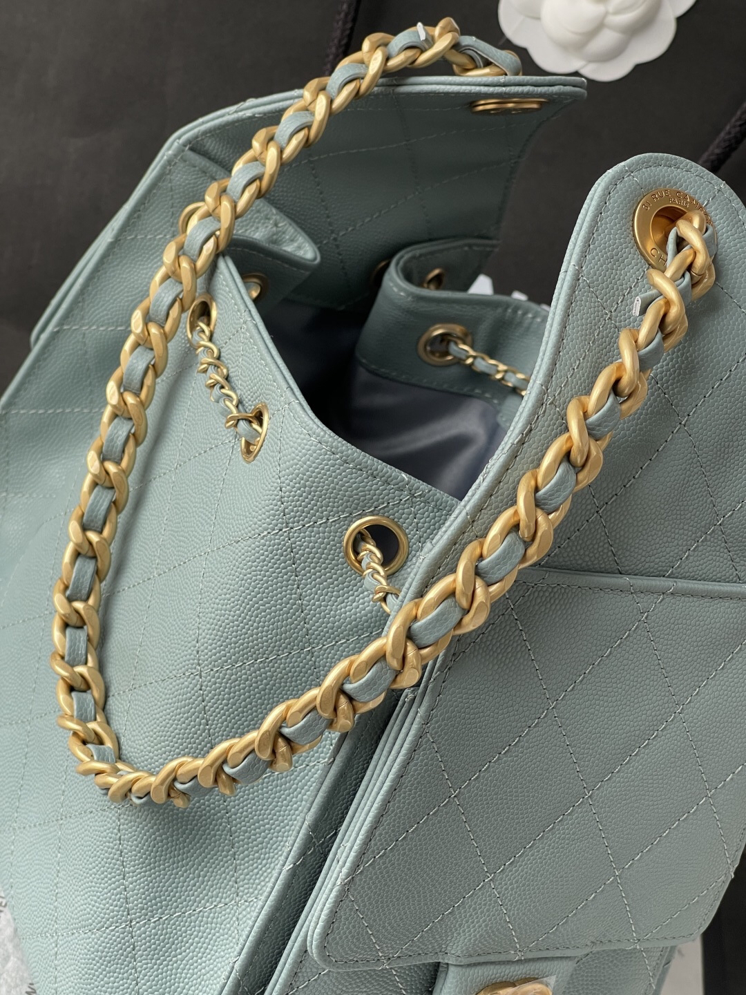Chanel Quilted Leather Hobo Shoulder Bag - Image 11