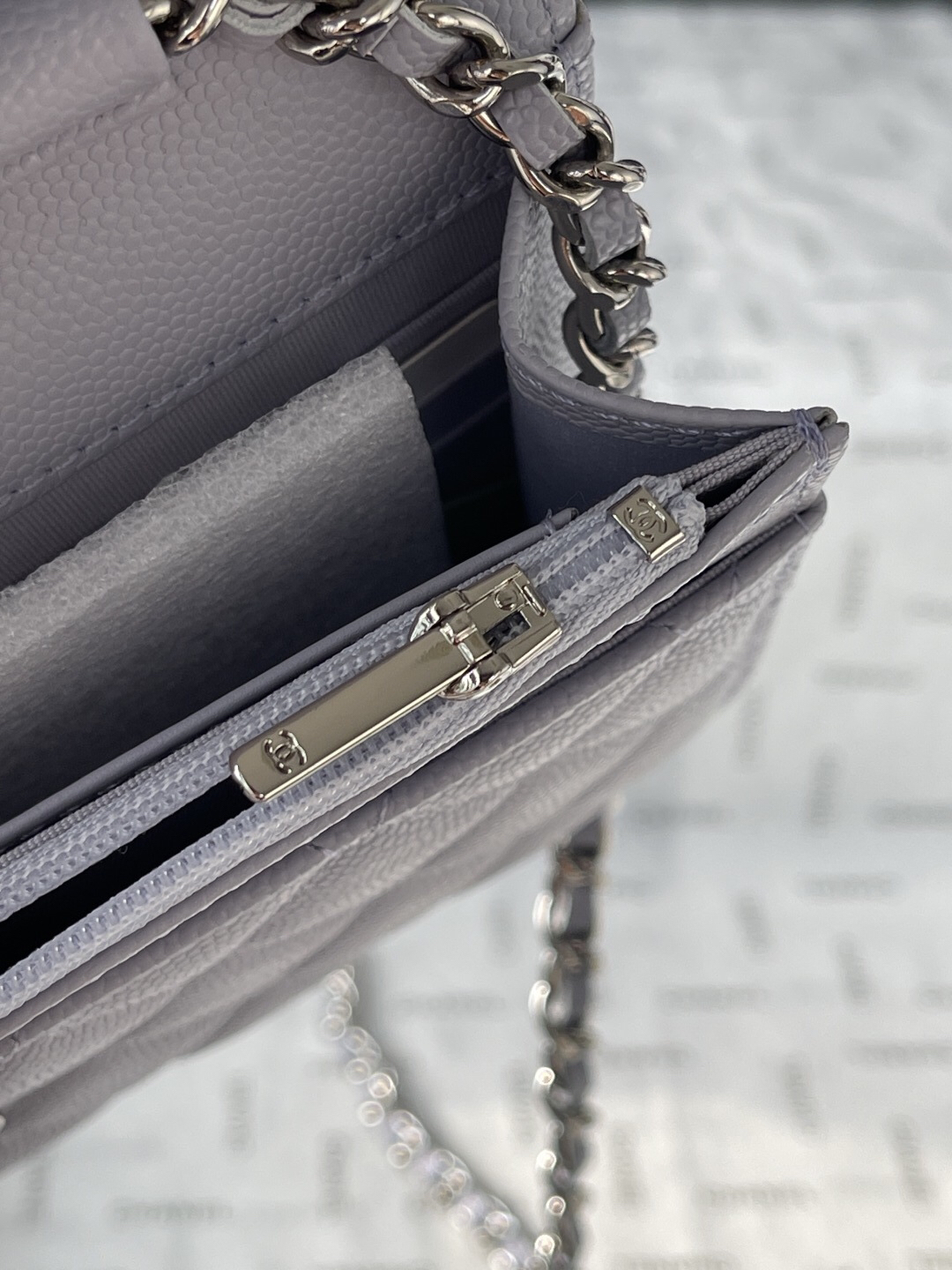 Chanel CF WOC Black Caviar Leather Chain Bag - Image 11